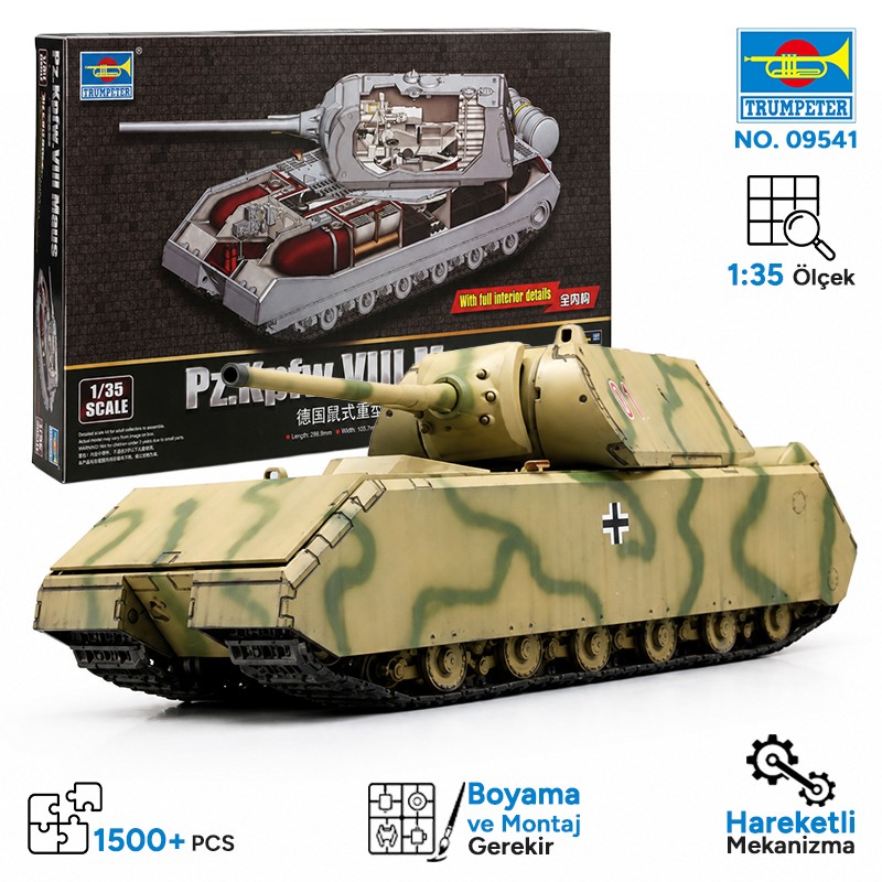 Trumpeter 09541 Pz.Kpfw.VIII Maus Maket Model Kit