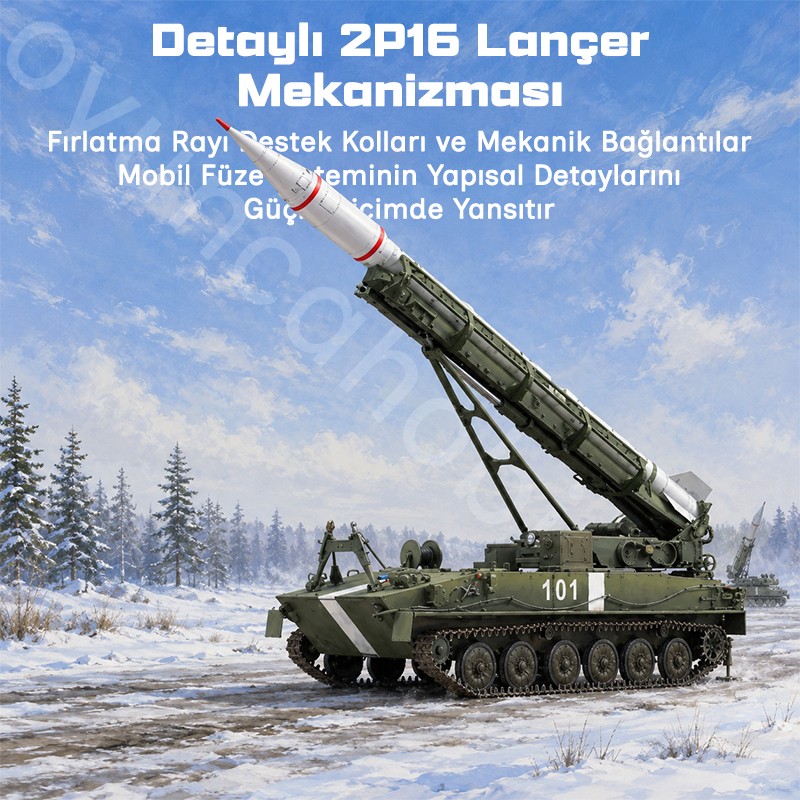 Trumpeter 09545 2P16 Launcher with Missile of 2k6 Luna (FROG-5) Maket Model Kit
