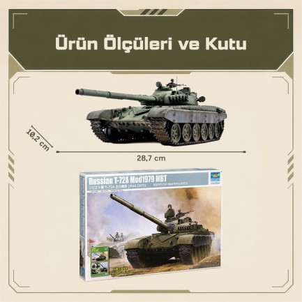Trumpeter 09546 Russian T-72A Mod1979 MBT Maket Model Kit - Thumbnail