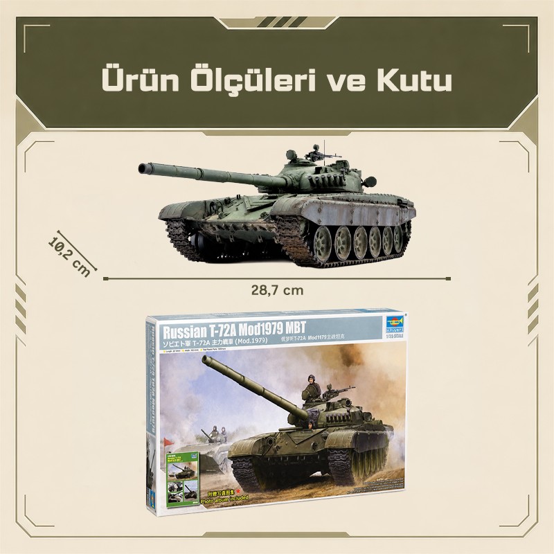 Trumpeter 09546 Russian T-72A Mod1979 MBT Maket Model Kit
