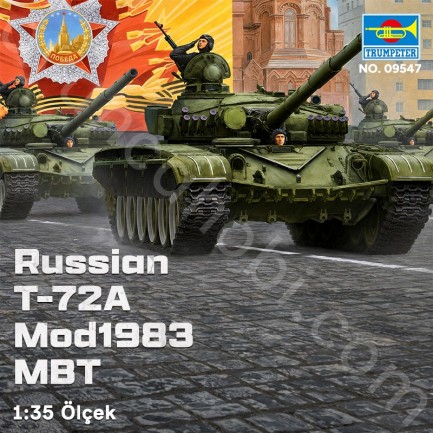 Trumpeter 09547 Russian T-72A Mod1983 MBT Maket Model Kit - Thumbnail