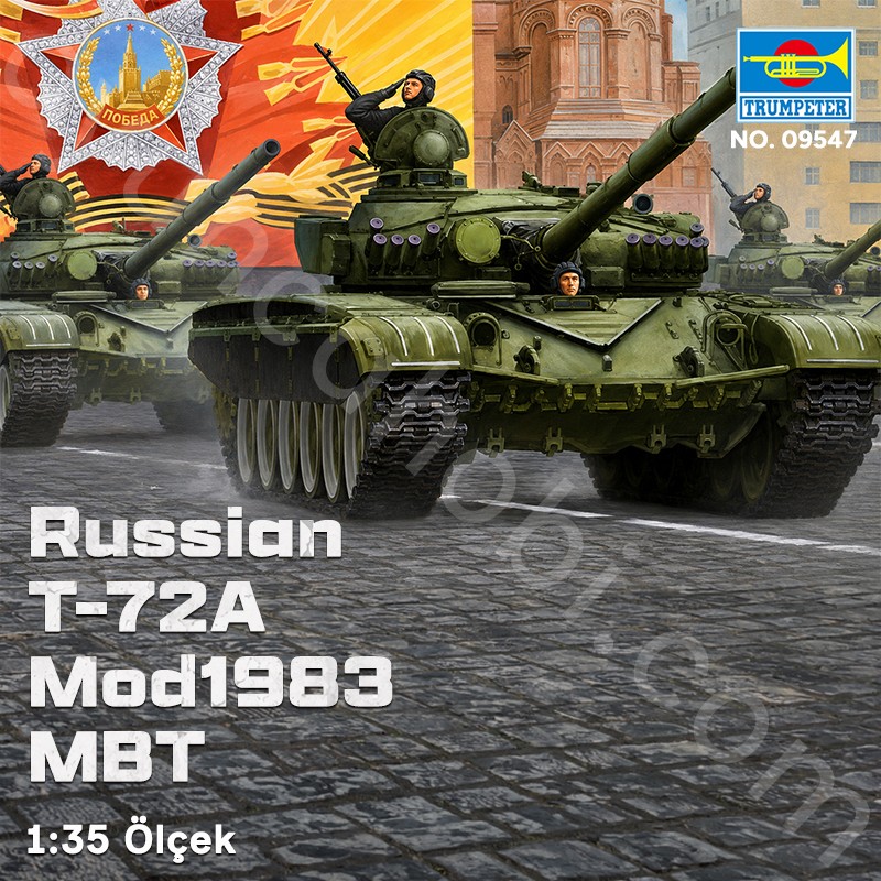 Trumpeter 09547 Russian T-72A Mod1983 MBT Maket Model Kit