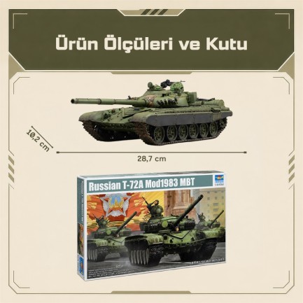 Trumpeter 09547 Russian T-72A Mod1983 MBT Maket Model Kit - Thumbnail