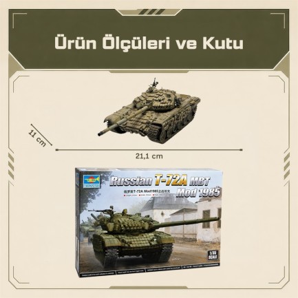 Trumpeter 09548 Russian T-72A Mod1985 MBT Maket Model Kit - Thumbnail