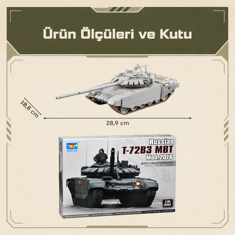 Trumpeter 09561 Russian T-72B3 MBT Mod.2016 Maket Model Kit