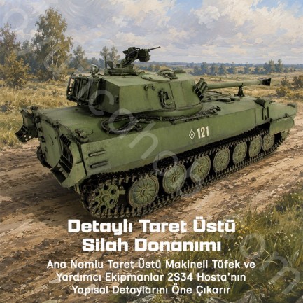 Trumpeter 09562 Russian 2S34 Hosta Self-Propelled Howitzer/Mortar Maket Model Kit - Thumbnail