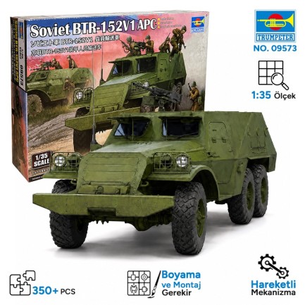 Trumpeter - Trumpeter 09573 [Soviet BTR-152V1 APC] Maket Model Kit