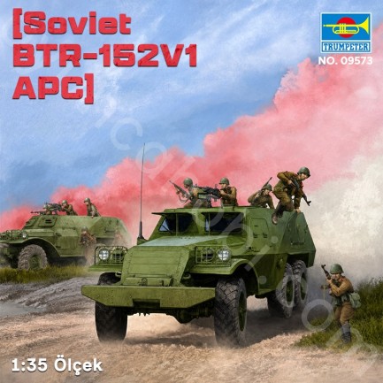 Trumpeter 09573 [Soviet BTR-152V1 APC] Maket Model Kit - Thumbnail