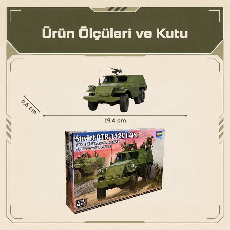 Trumpeter 09573 [Soviet BTR-152V1 APC] Maket Model Kit