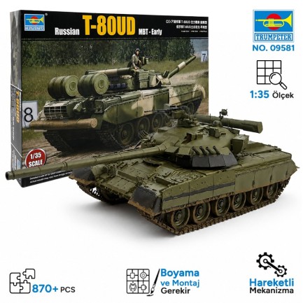 Trumpeter - Trumpeter 09581 Russian T-80UD MBT - Early Maket Model Kit