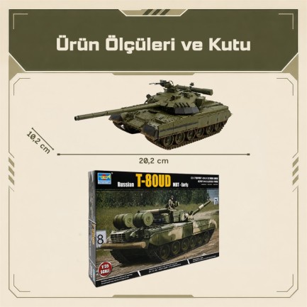 Trumpeter 09581 Russian T-80UD MBT - Early Maket Model Kit - Thumbnail