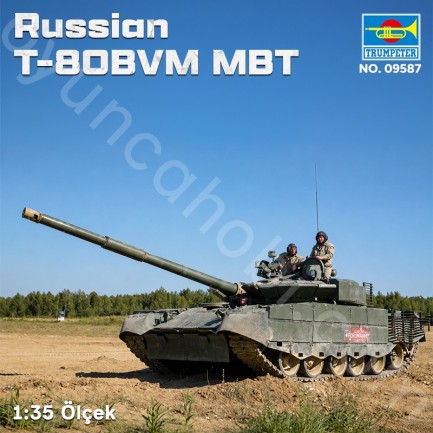 Trumpeter 09587 Russian T-80BVM MBT Maket Model Kit - Thumbnail