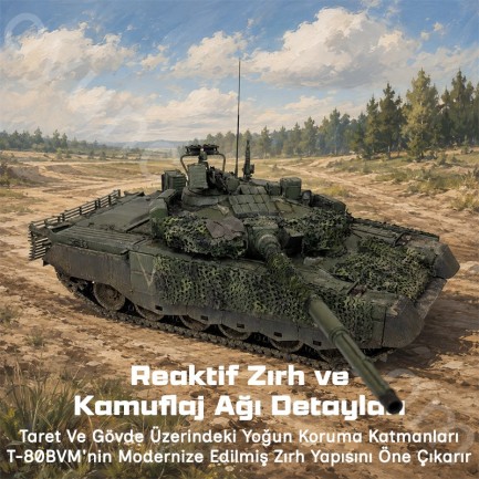 Trumpeter 09587 Russian T-80BVM MBT Maket Model Kit - Thumbnail