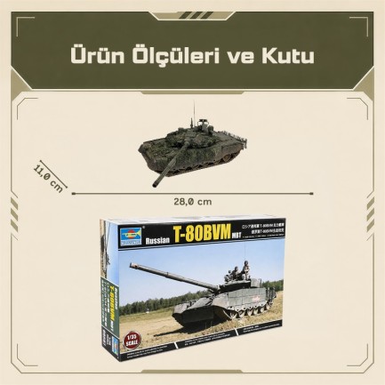 Trumpeter 09587 Russian T-80BVM MBT Maket Model Kit - Thumbnail