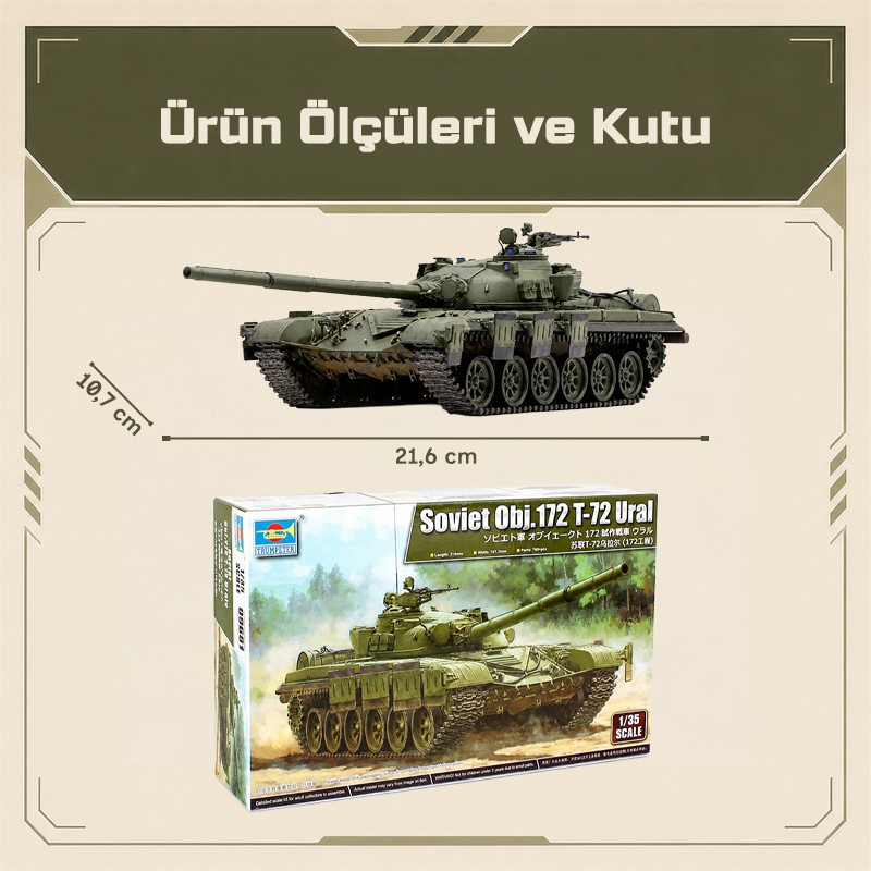 Trumpeter 09601 Soviet Obj.172 T-72 Ural Maket Model Kit