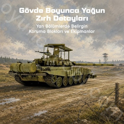 Trumpeter 09609 Russian T-72B1 with KTM-6 |*| Grating Armour Maket Model Kit - Thumbnail