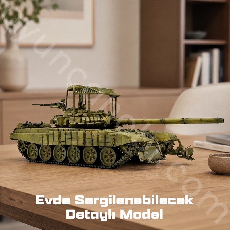 Trumpeter 09609 Russian T-72B1 with KTM-6 |*| Grating Armour Maket Model Kit