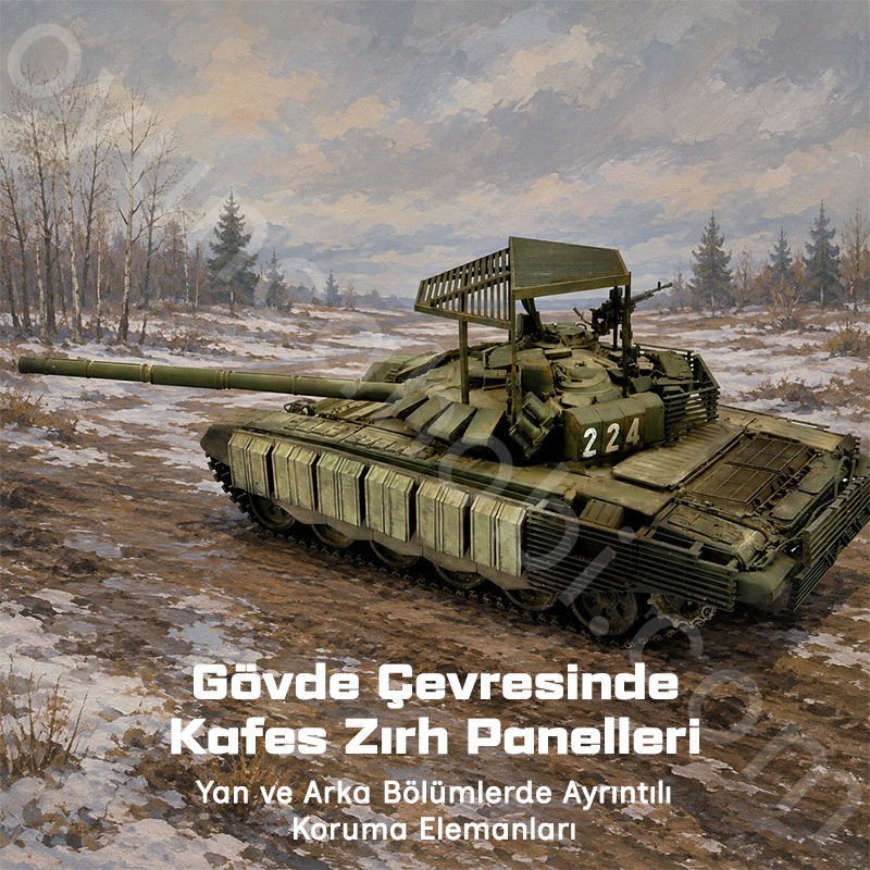 Trumpeter 09610 Russian T-72B3 with 4S24 Soft Case ERA |*| Grating Armour Maket Model Kit