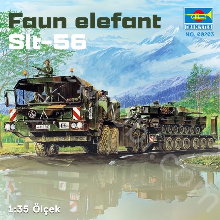 Trumpeter Faun elefant Slt-56 panzer transporter Maket Model Kit - Thumbnail