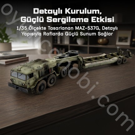 Trumpeter MAZ-537G Late Production type with MAZ/ChMZAP-5247G semitraiier Maket Model Kit - Thumbnail