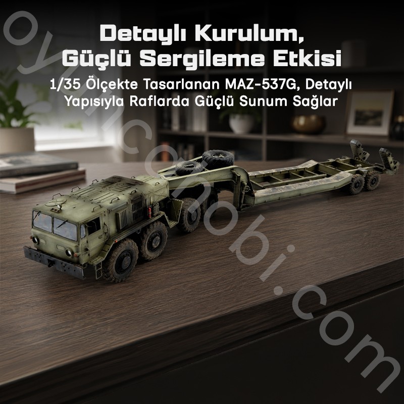 Trumpeter MAZ-537G Late Production type with MAZ/ChMZAP-5247G semitraiier Maket Model Kit
