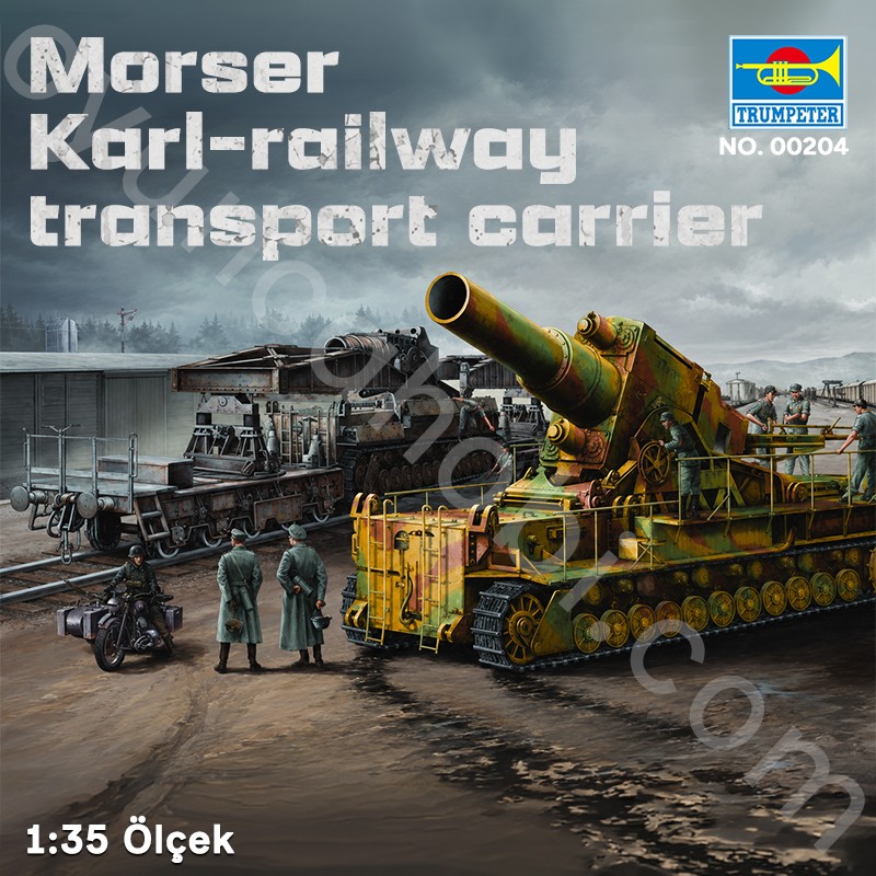 Trumpeter Morser Karl-railway transport carrier Maket Model Kit