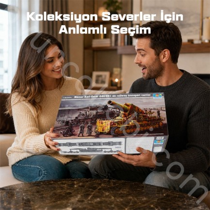 Trumpeter Morser Karl-railway transport carrier Maket Model Kit - Thumbnail
