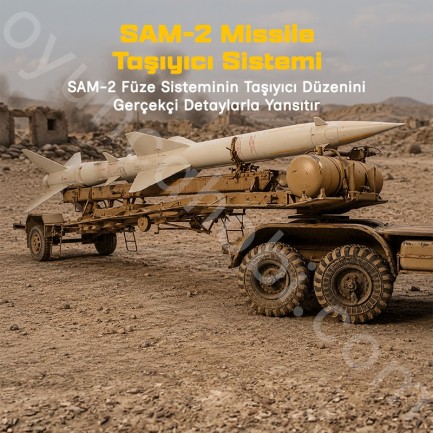 Trumpeter Sam-2 Missile with Loading Cabin Maket Model Kit - Thumbnail