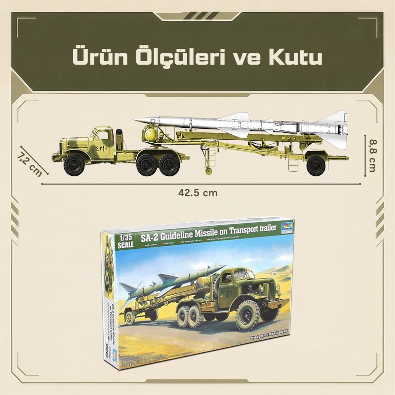 Trumpeter Sam-2 Missile with Loading Cabin Maket Model Kit
