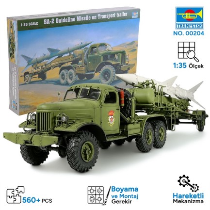 Trumpeter - Trumpeter Sam-2 Missile with Loading Cabin Maket Model Kit