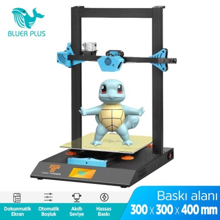 TwoTrees - Two Trees Bluer Plus BLU-5 Dokunmatik Ekranlı 3D Yazıcı Printer (300mmx300mmx400mm)
