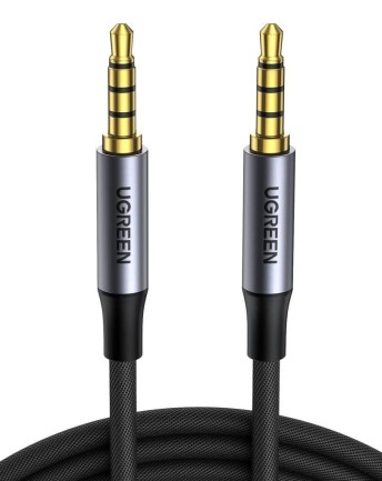 Ugreen - Ugreen 3.5mm Hi-Fi Erkek to Erkek TRRS Aux Ses ve Mikrofon Kablosu 1.5 Metr