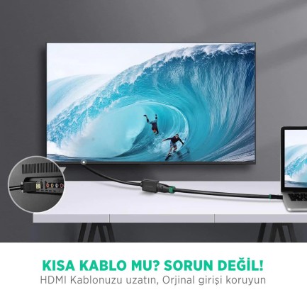 Ugreen 4K HDMI Dişi Erkek Uzatma Kablosu 1 Metre - Thumbnail