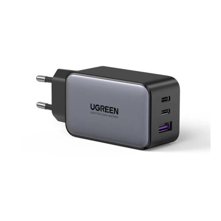 Ugreen - Ugreen 65W USB Type-C QC 4.0 PD 3.0 GanX 3 Portlu Hızlı Şarj Cihazı