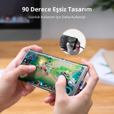 Ugreen 90 Derece Type-C to Type-C 60W Data ve Şarj Kablosu - Thumbnail