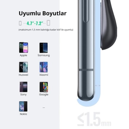 Ugreen Araç içi Alüminyum Mıknatıslı Havalandırma Izgarası için Telefon Tut - Thumbnail