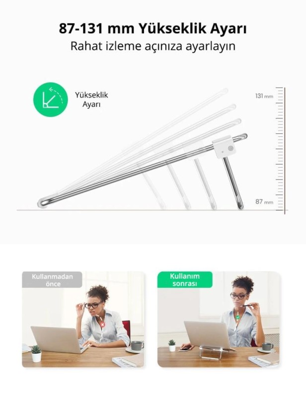Ugreen Ayarlanabilir Katlanabilir Masaüstü Notebook Standı