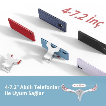 Ugreen Flexible Esnek Yatak Masa Telefon Tutucu Beyaz 90cm - Thumbnail