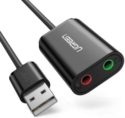 Ugreen Harici 3.5mm USB Ses Kartı Siyah - Thumbnail