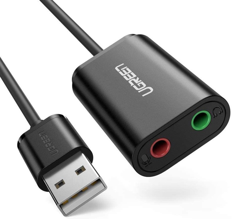 Ugreen Harici 3.5mm USB Ses Kartı Siyah