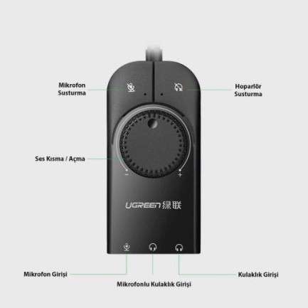 Ugreen Harici USB Ses Kartı 15 CM - Thumbnail