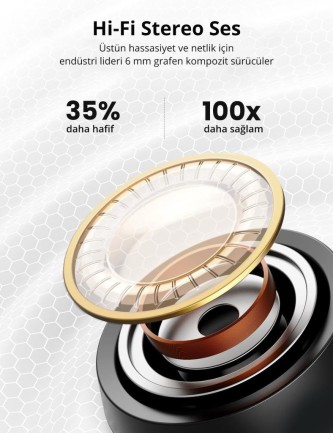 Ugreen HiTune T1 Bluetooth 5.0 TWS Kablosuz Kulakiçi Kulaklık Siyah - Thumbnail