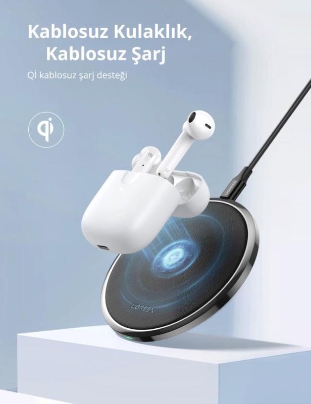 Ugreen HiTune T2 Bluetooth 5.0 Kablosuz TWS Kulaklık Beyaz