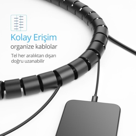 Ugreen Kablo Koruyucu ve Düzenleyici Spiral 5 Metre - Thumbnail