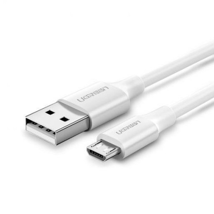 Ugreen - Ugreen Micro USB Data ve Şarj Kablosu Beyaz 1 Metre