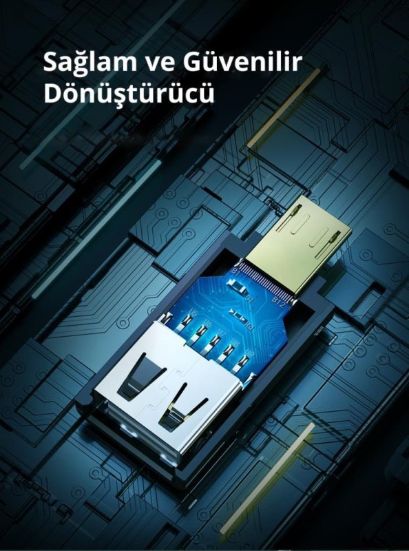 Ugreen Micro USB OTG USB 2.0 Çevirici Adaptör Beyaz