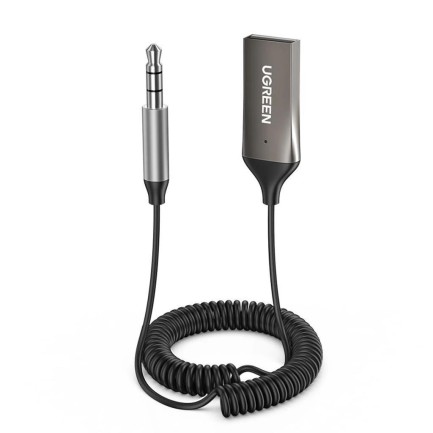 Ugreen Mikrofonlu 3.5mm Aux Bluetooth 5.0 Alıcı Adaptör Araç Kiti - Thumbnail