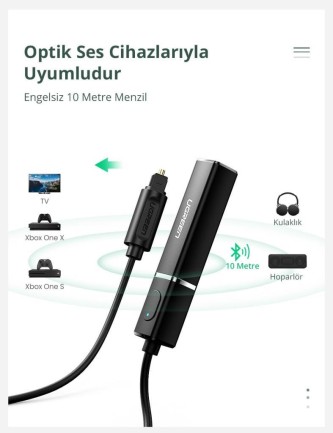 Ugreen Optik Bluetooth 5.0 APTX Transmitter Verici - Thumbnail