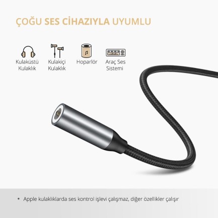 Ugreen Type-C 3.5mm Çevirici Aux Kablo - Thumbnail