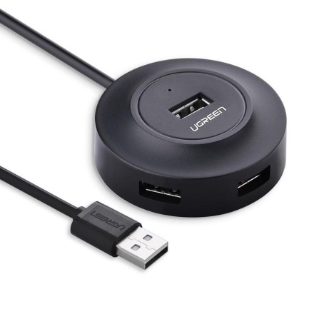 Ugreen - Ugreen USB 2.0 4 Portlu Hub Çoklayıcı Siyah